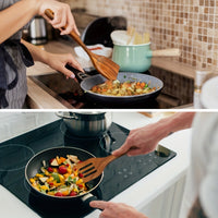 Best Wooden Kitchen Utensil Set – 8pcs Cooking Utensils with Holder & Spoon Rest