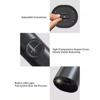 Electric Salt and Pepper Grinder Mill Shaker Adjustable Coarseness Automatic