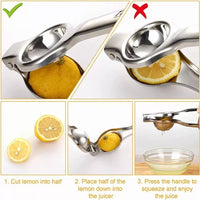 Best Stainless Steel Manual Lemon Squeezer – Hand Press Juicer for Lemon, Lime & Orange
