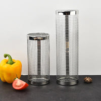 Stainless Steel BBQ Rolling Grill Basket – Portable & Durable for Outdoor Cooking
