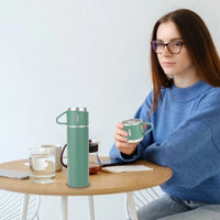 Double Walled Vacuum Flask Stainless Steel Thermo Bottle 500ml