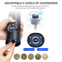 Electric Salt and Pepper Grinder Mill Shaker Adjustable Coarseness Automatic