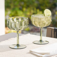 Better Homes & Gardens 4-Piece 13-Ounce Tritan Plastic Coupe Glass Set, Blue