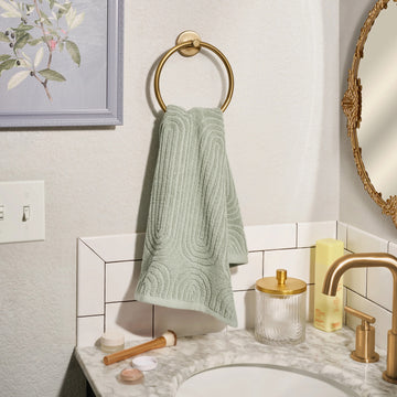 Beautiful Textured Wash Towel, Off White by Drew Barrymore